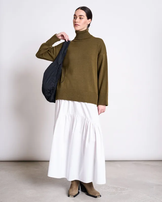 TURTLENECK MUA WOODY OLIVE GOTS sold by JAN 'N JUNE