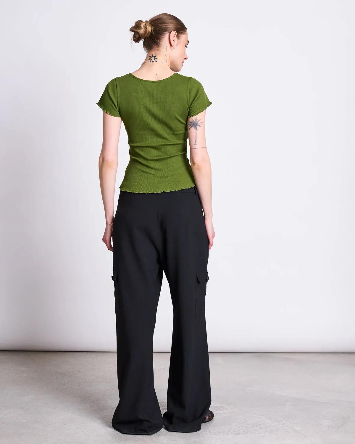 MINIRIB T-SHIRT REN WOODY OLIVE GOTS sold by JAN 'N JUNE product image thumbnail 3