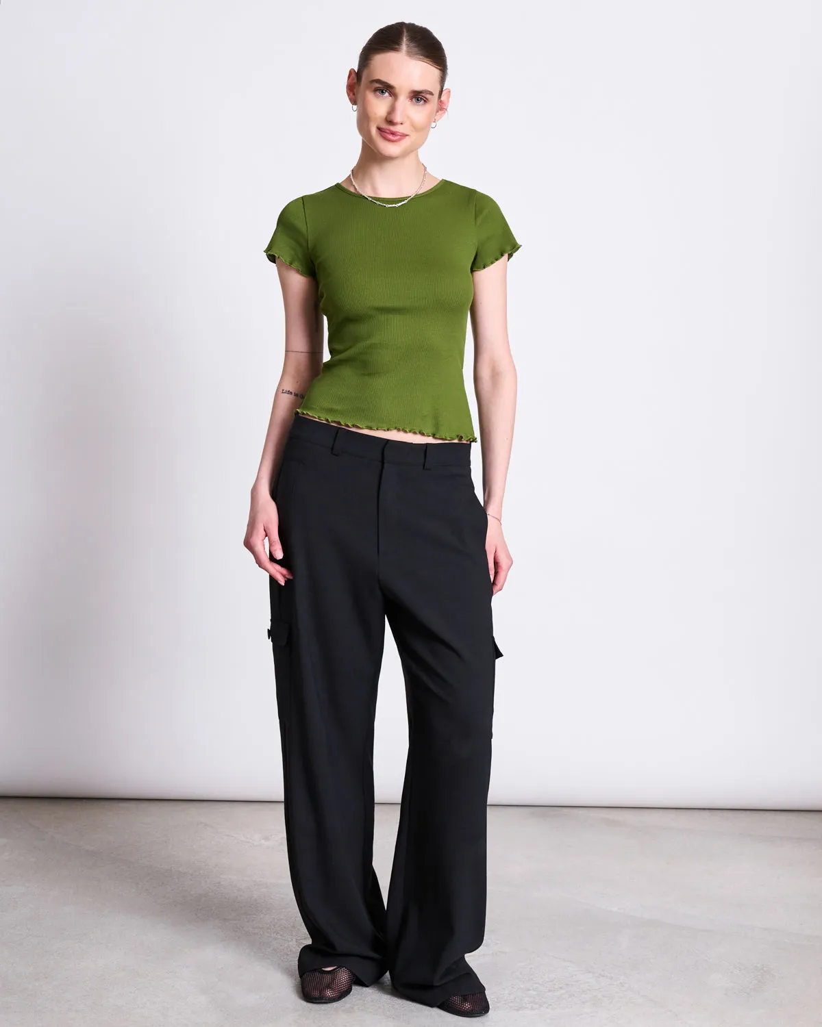 MINIRIB T-SHIRT REN WOODY OLIVE GOTS sold by JAN 'N JUNE product image thumbnail 2