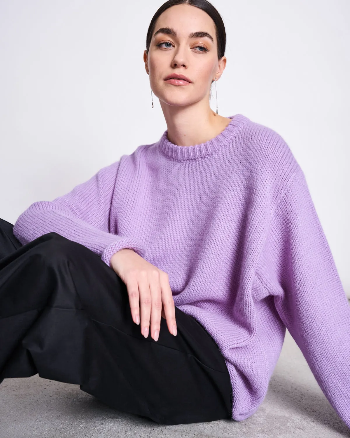 OVERSIZED ALPACA MIX JUMPER WOOLY SONA LAVENDER sold by JAN 'N JUNE product image thumbnail 3