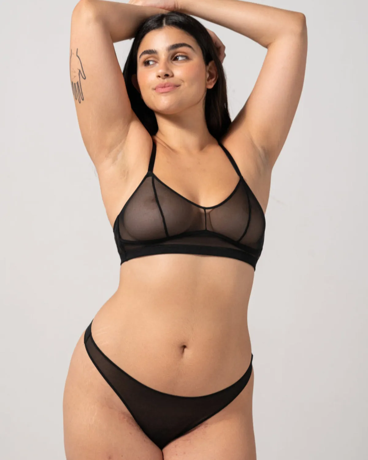 UNDERSTATEMENT MESH THONG BLACK sold by JAN 'N JUNE product image thumbnail 2