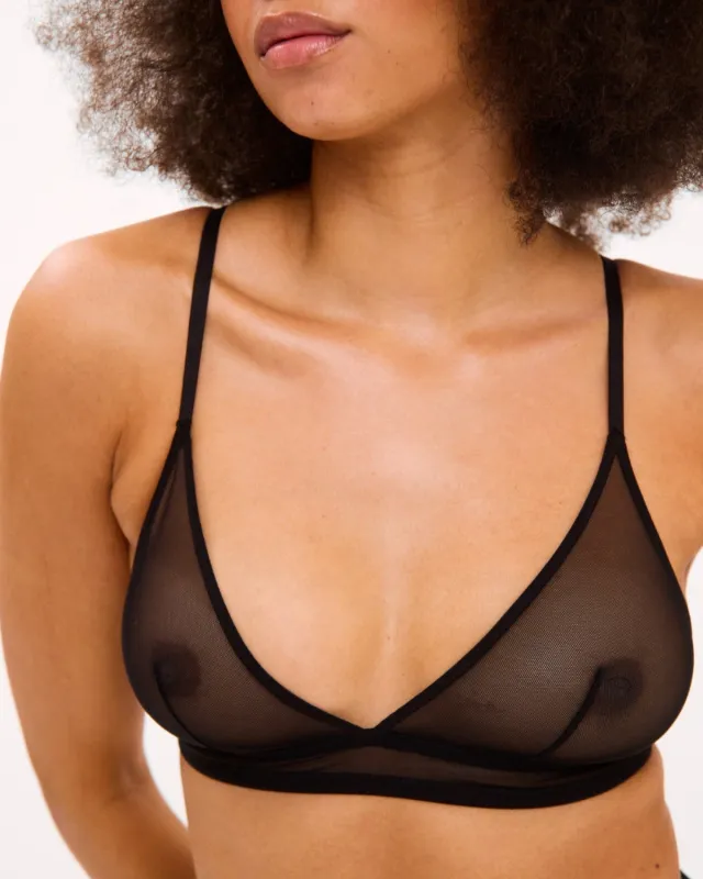 UNDERSTATEMENT MESH TRIANGLE BRALETTE BLACK sold by JAN 'N JUNE