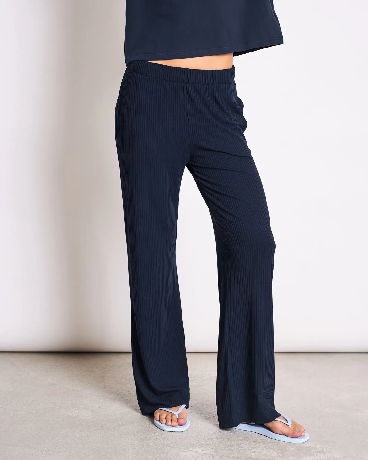 TENCEL™ LYOCELL RIB PANTS SMILLA NIGHTFALL sold by JAN 'N JUNE product image thumbnail 2