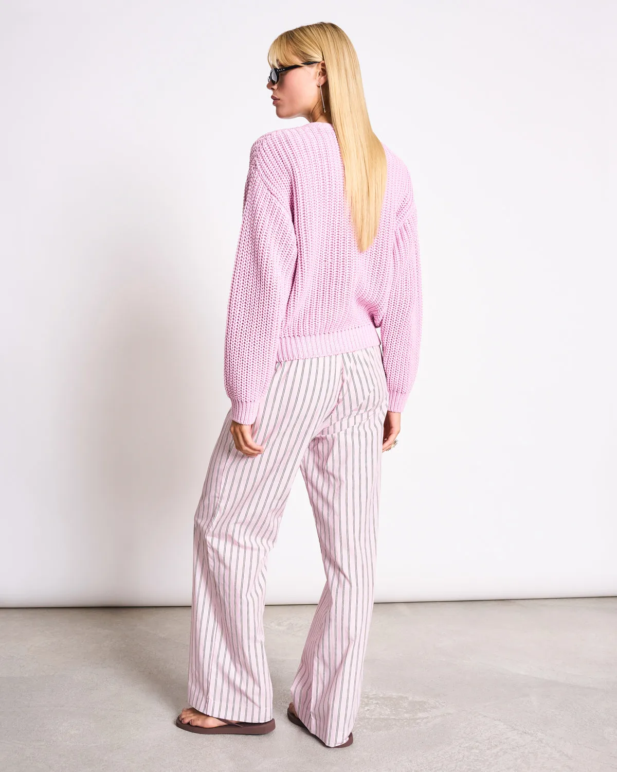 CHUNKY CARDIGAN LENA LIGHT ORCHID GOTS sold by JAN 'N JUNE product image thumbnail 3