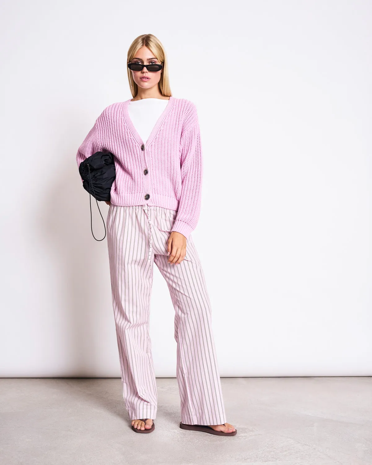 CHUNKY CARDIGAN LENA LIGHT ORCHID GOTS sold by JAN 'N JUNE product image thumbnail 2