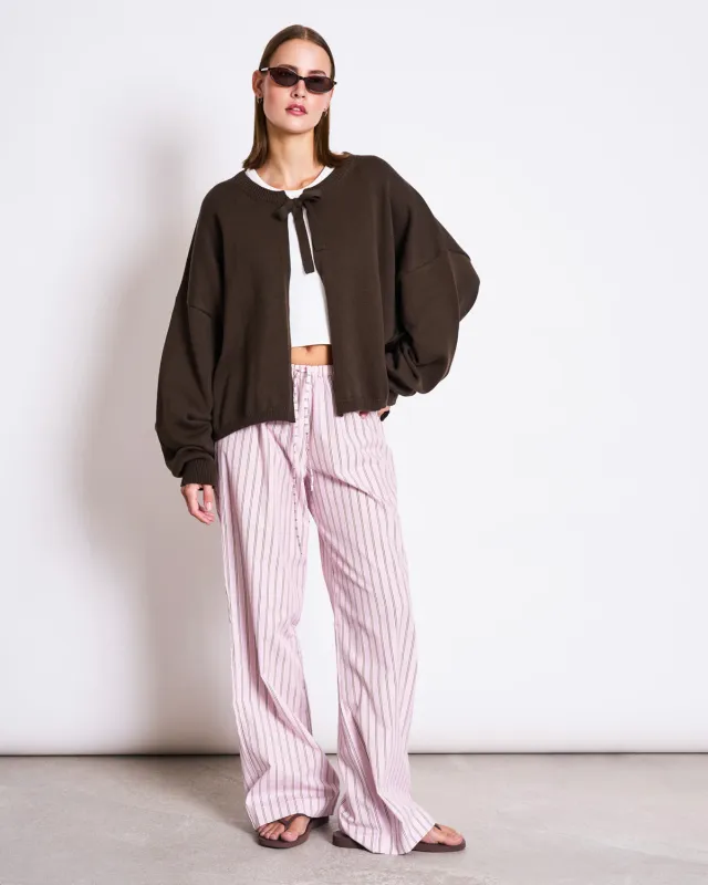 LOOSE TIE CARDIGAN ZEA MUD GOTS sold by JAN 'N JUNE