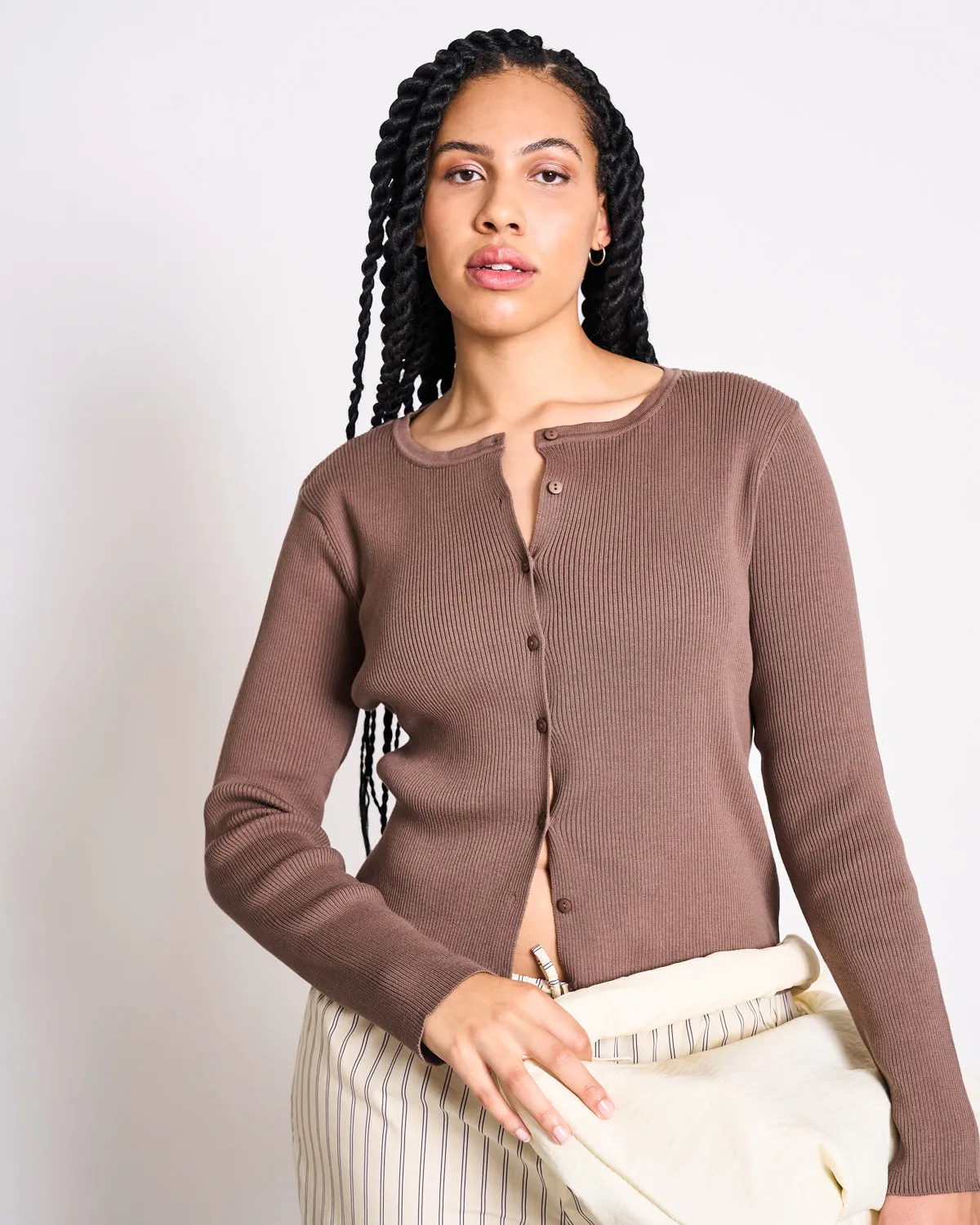 CREWNECK CARDIGAN GLIMT CLAY GOTS sold by JAN 'N JUNE product image thumbnail 2