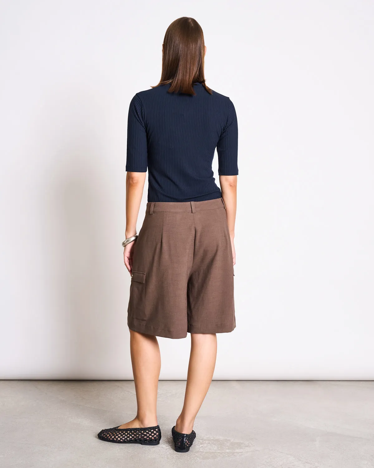 TENCEL™ LYOCELL RIB T-SHIRT NINA NIGHTFALL sold by JAN 'N JUNE product image thumbnail 4