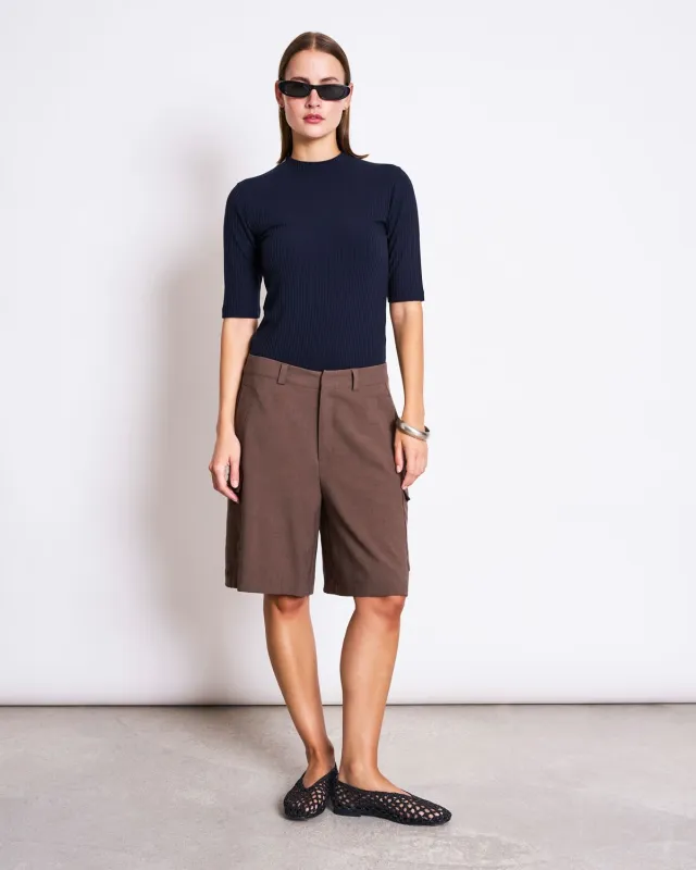 TENCEL™ LYOCELL RIB T-SHIRT NINA NIGHTFALL sold by JAN 'N JUNE