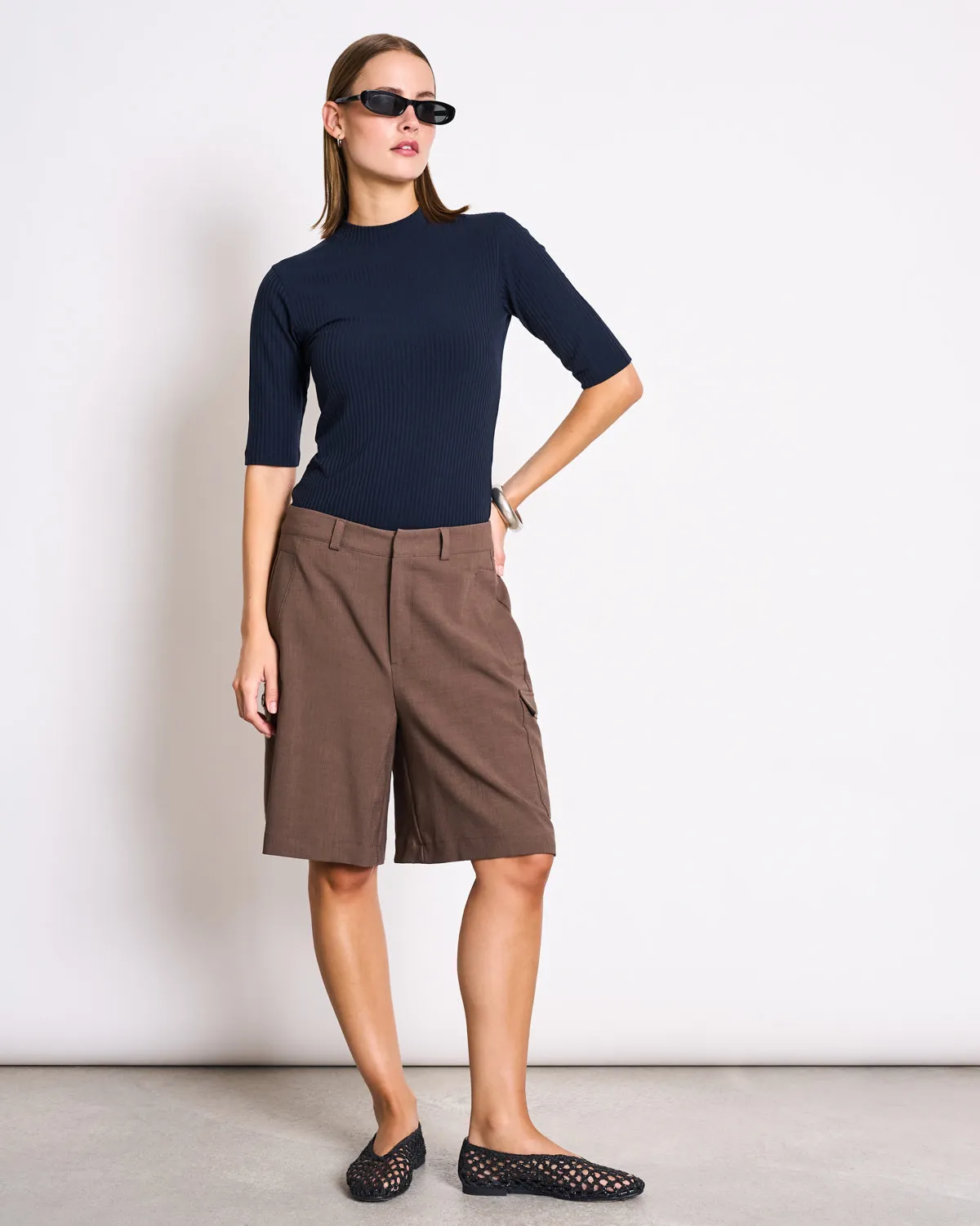 TENCEL™ LYOCELL RIB T-SHIRT NINA NIGHTFALL sold by JAN 'N JUNE product image thumbnail 2