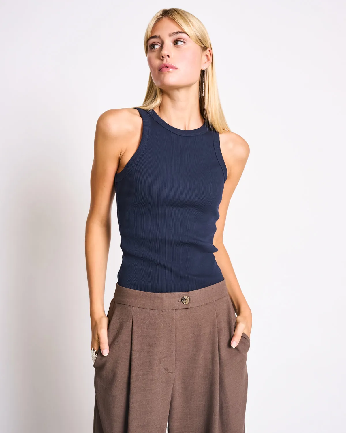 TENCEL™ LYOCELL RIB TANK TOP PORTO NIGHTFALL sold by JAN 'N JUNE product image thumbnail 2