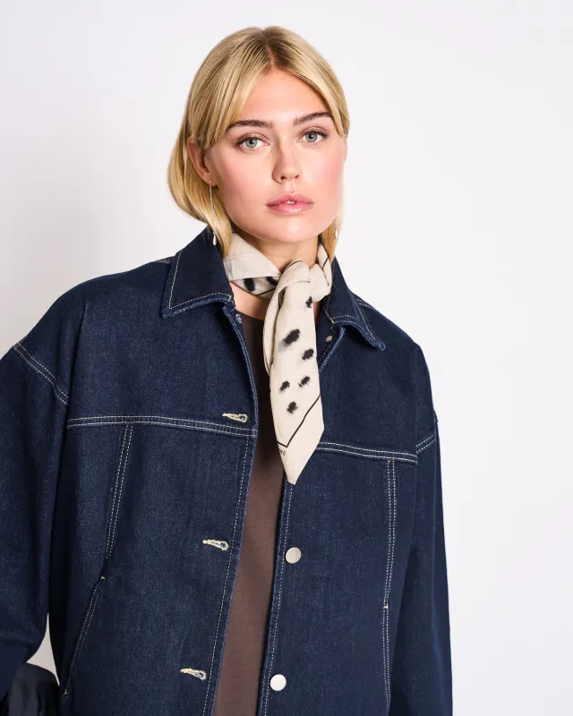 PRINTED COTTON SCARF VAD DALMATIAN DOTS made by JAN 'N JUNE