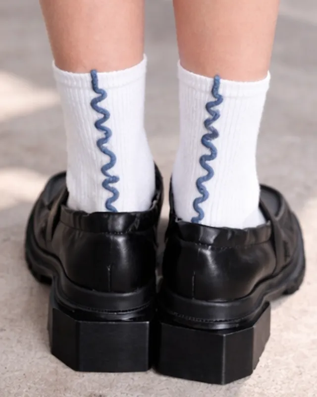 OVERLOCK SOCKS WHITE TURBULENCE sold by JAN 'N JUNE