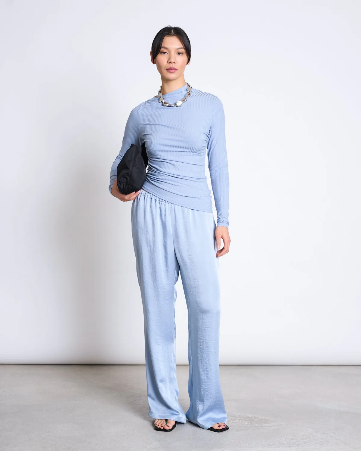 ASYMMETRICAL LONGSLEEVE TOVE MID BLUE sold by JAN 'N JUNE