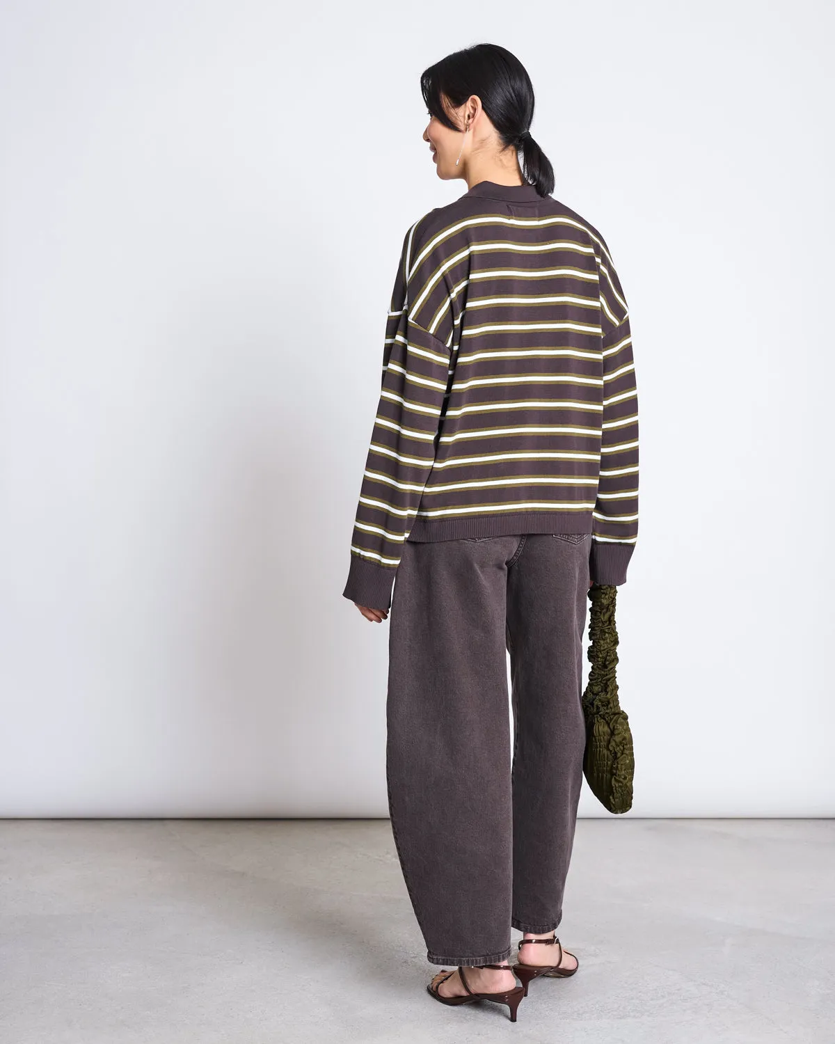 KNIT POLO SWEATER ETTA ZARTBITTER STRIPED GOTS sold by JAN 'N JUNE product image thumbnail 5