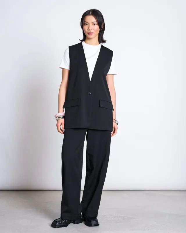 OVERSIZED SUIT VEST ARDEN BLACK made by JAN 'N JUNE
