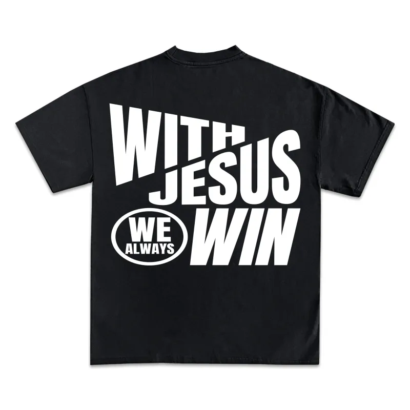 With Jesus We Win Graphic T-Shirt sold by WearIcy