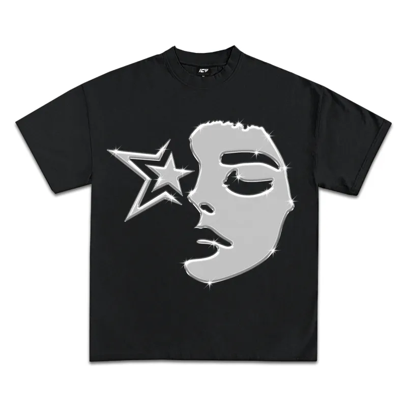 Starlit Face Graphic T-Shirt sold by WearIcy