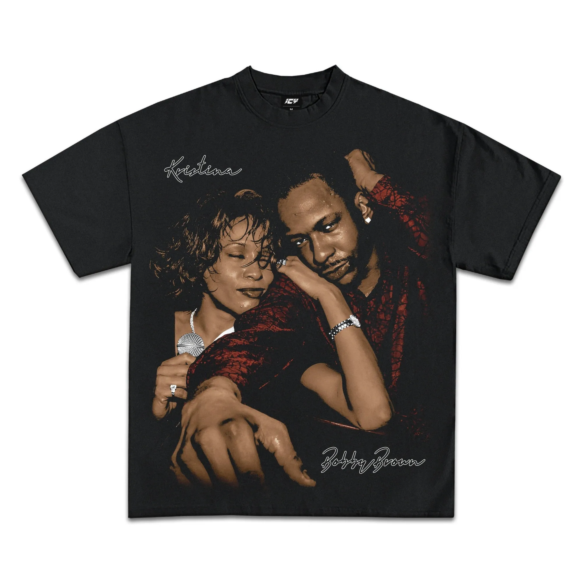 Whitney Houston Bobby Brown Graphic T-Shirt sold by WearIcy
