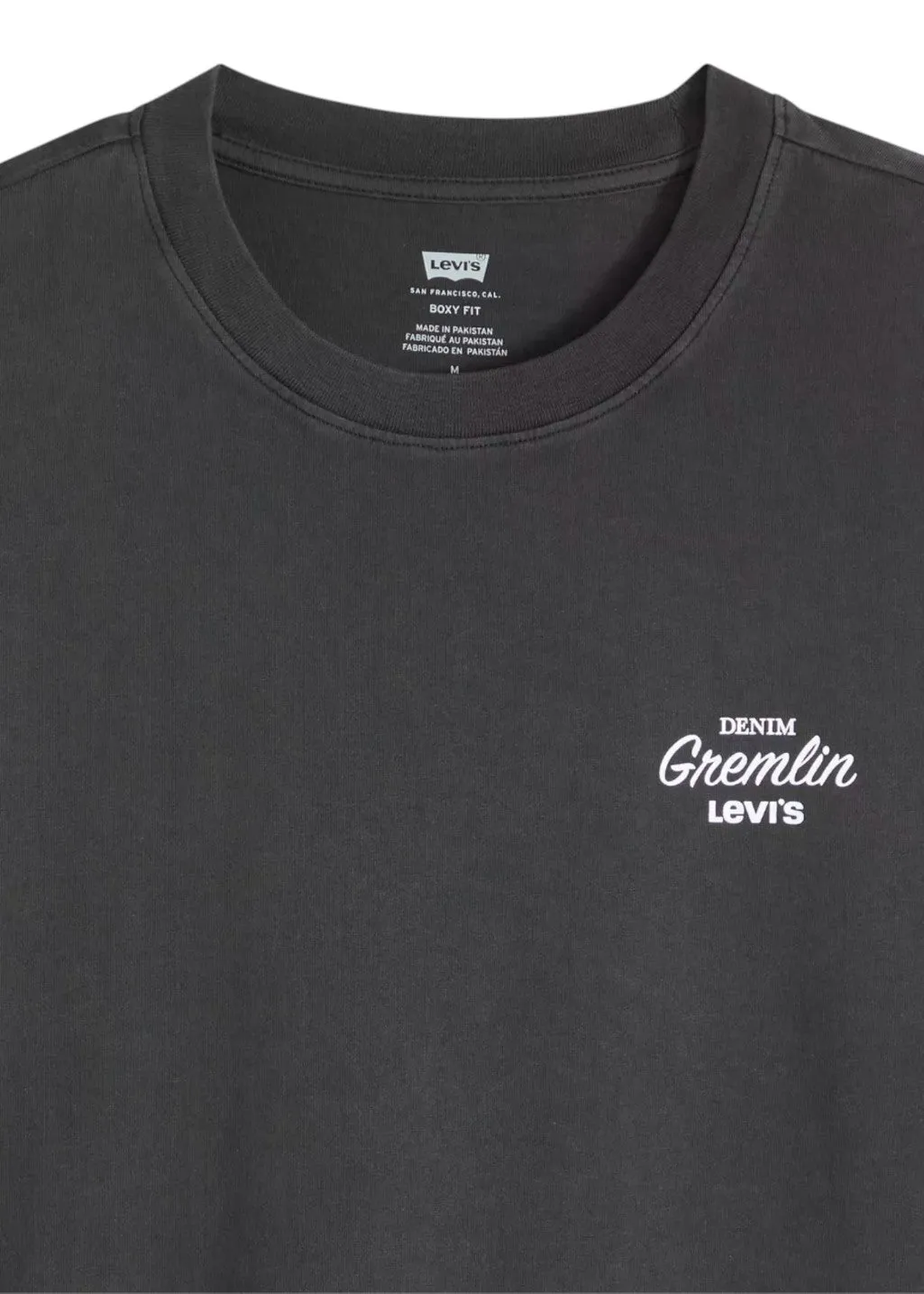 Levi's - GR Boxy Tee Coastal Creative Denim Gremlin - Jet Black sold by Hardpressed Print Studio product image thumbnail 3