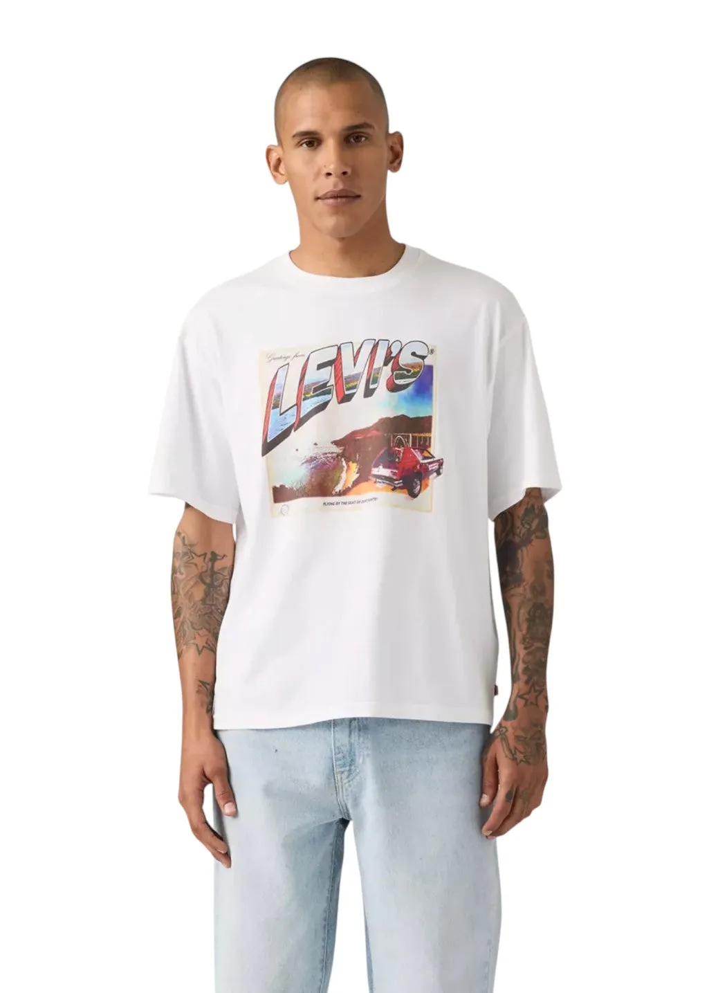 Levi's - GR Boxy Tee Levi's Postcard - White Plus sold by Hardpressed Print Studio product image thumbnail 2