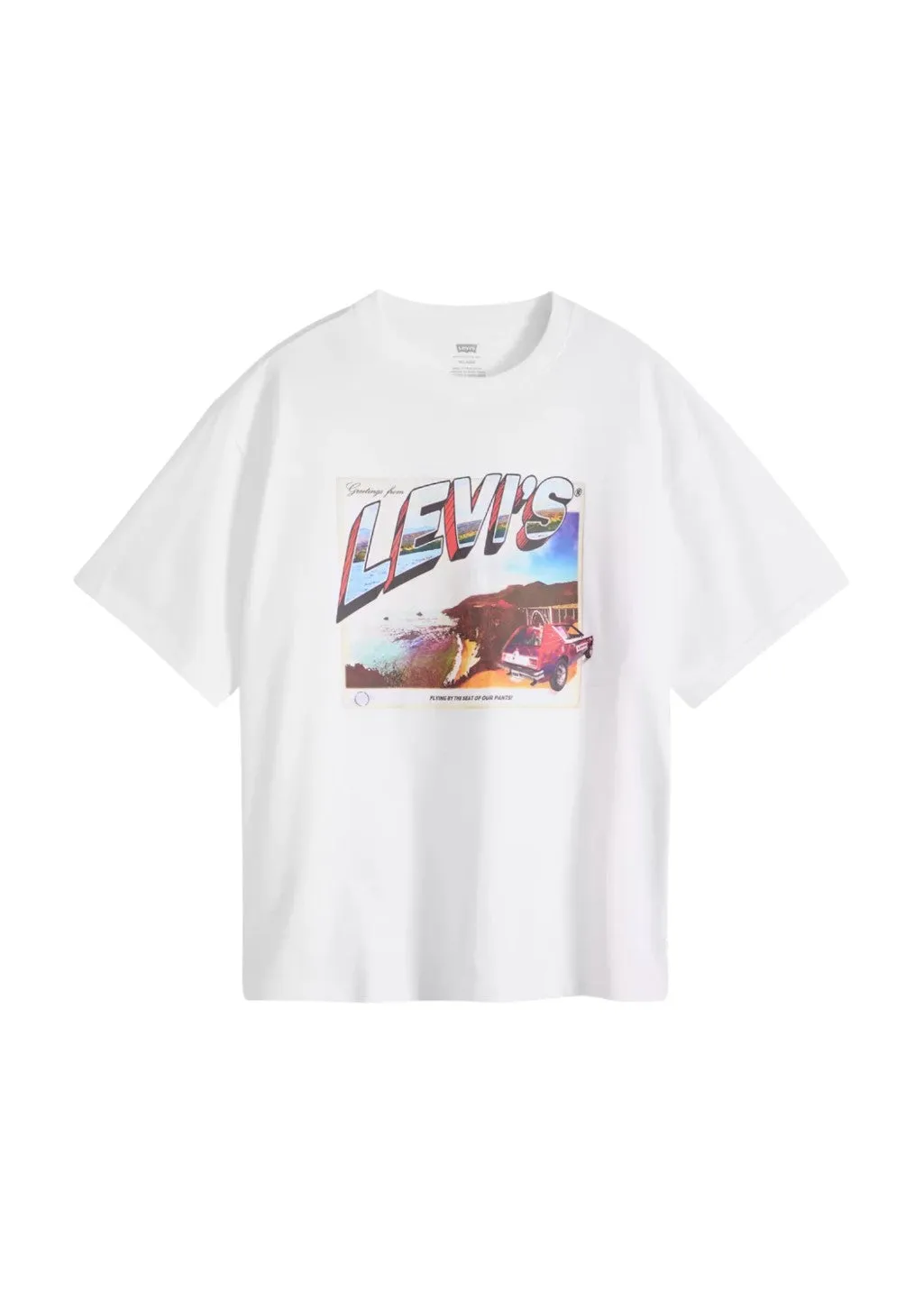 Levi's - GR Boxy Tee Levi's Postcard - White Plus sold by Hardpressed Print Studio