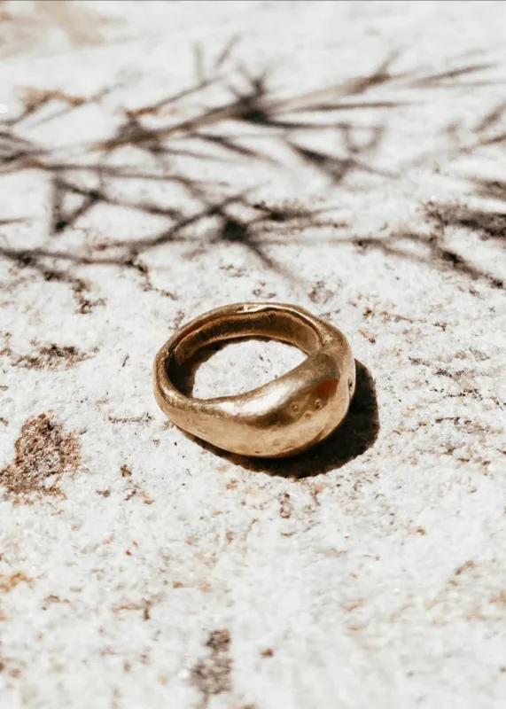SONNY - Horizon Ring - Brass made by Hardpressed Print Studio