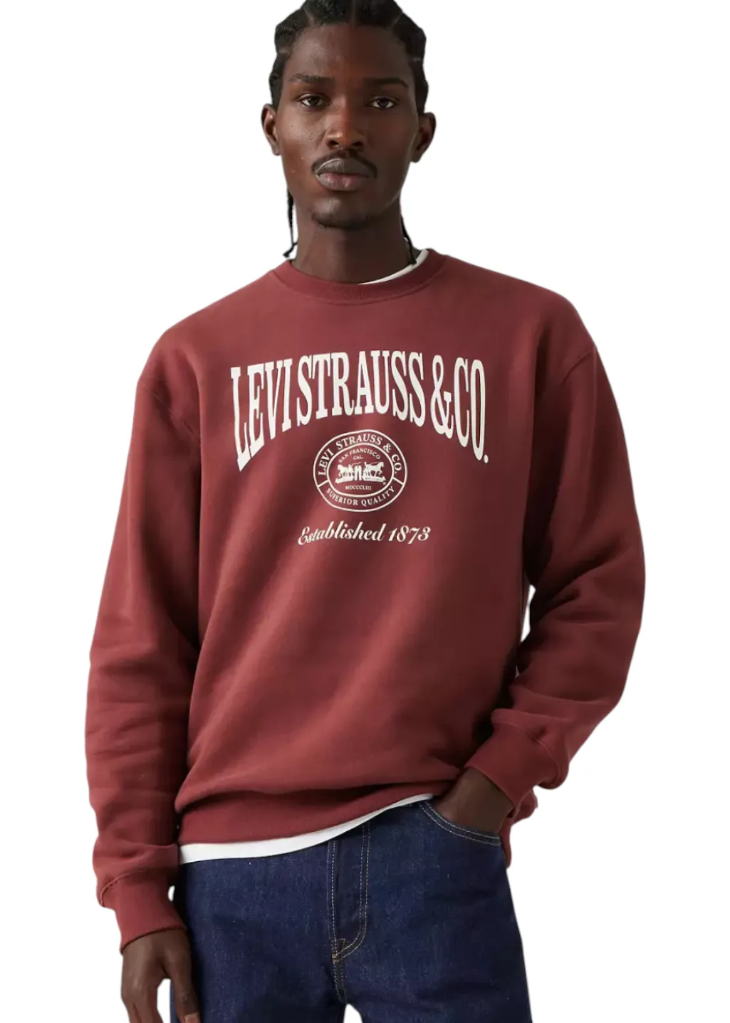 Levi's - Relaxed Graphic Crew - 2HP 90's Prep Logo sold by Hardpressed Print Studio product image thumbnail 3