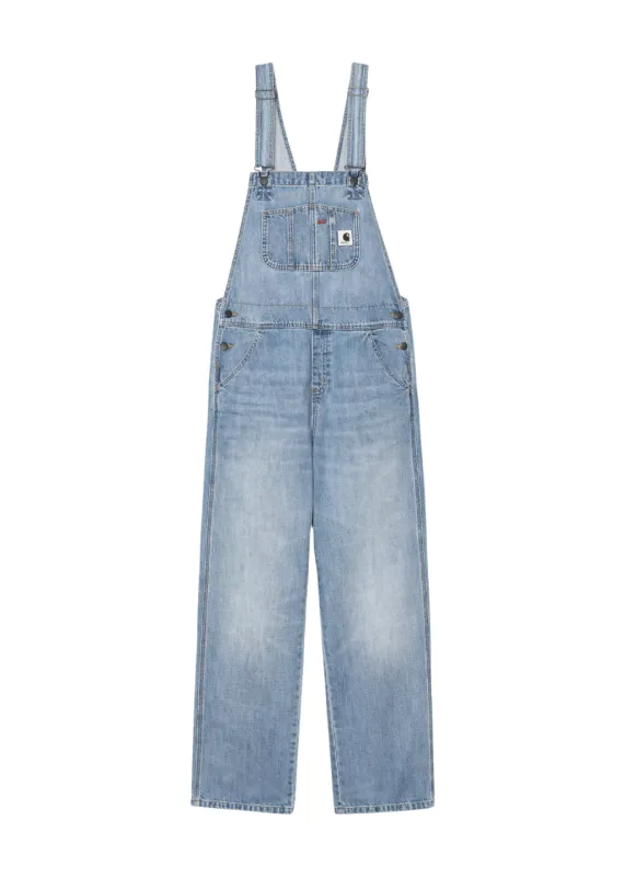 Carhartt WIP - W' Bib Overall Straight 'Camano' Denim - Blue Burst Washed made by Carhartt WIP