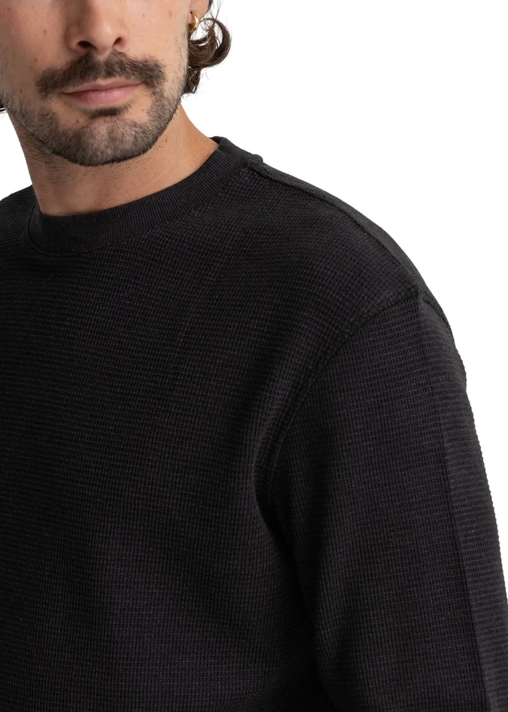 Rhythm - Classic Waffle Knit - Black sold by Hardpressed Print Studio product image thumbnail 4