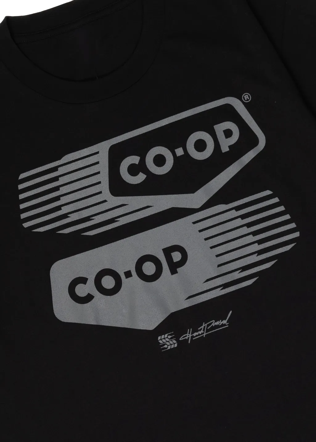 Co-op Against the Grain Boxy Tee | Grey on Black | Ladies sold by Hardpressed Print Studio product image thumbnail 2