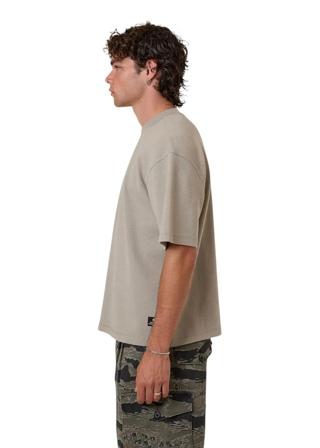 THRILLS - Arts & Industrial Box Fit Oversize Short Waffle Tee - Light Grey sold by Hardpressed Print Studio product image thumbnail 3