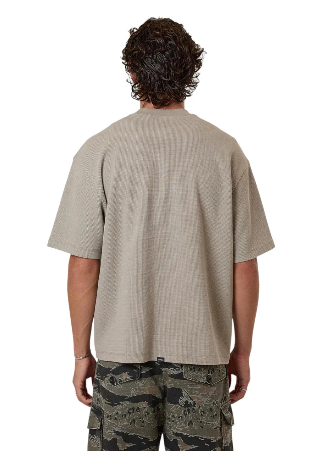THRILLS - Arts & Industrial Box Fit Oversize Short Waffle Tee - Light Grey sold by Hardpressed Print Studio product image thumbnail 2
