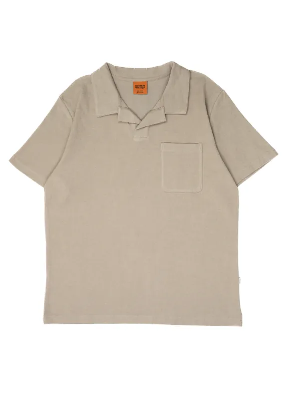 Rhythm - Vintage Terry Polo - Stone made by Rhythm.