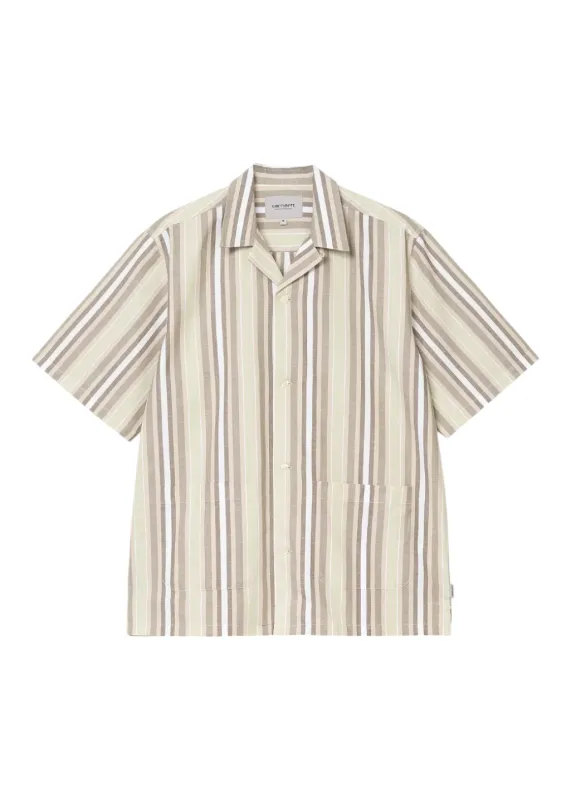 Carhartt WIP - S/S Folsey Shirt - Pale Olive/White made by Carhartt WIP