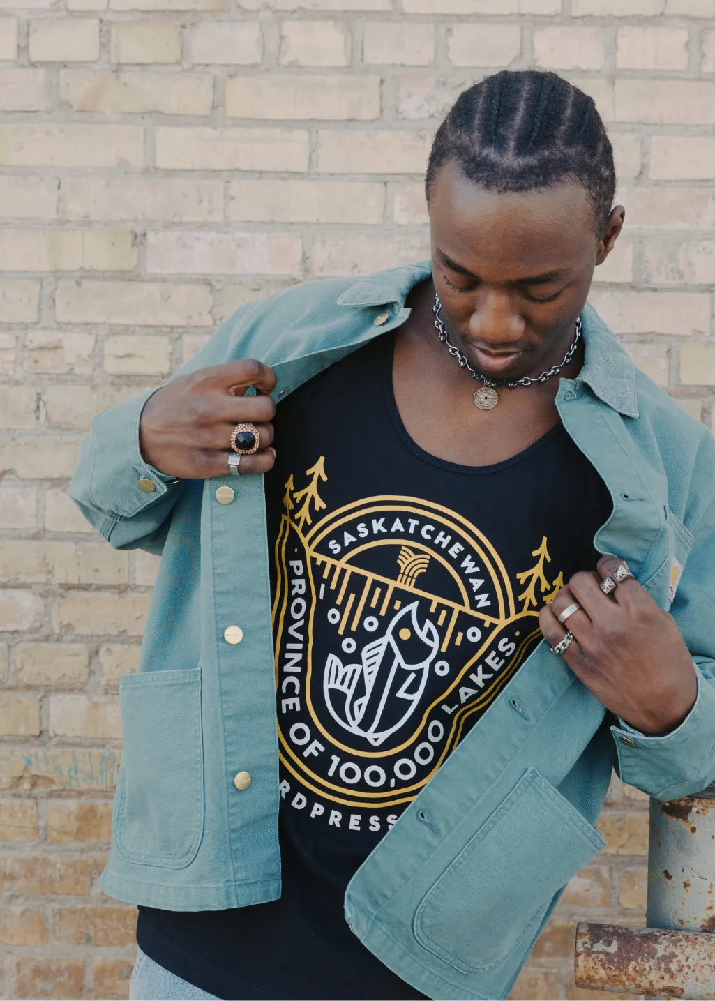 XS | 100K Lakes Tank | Black | Unisex sold by Hardpressed Print Studio product image thumbnail 2