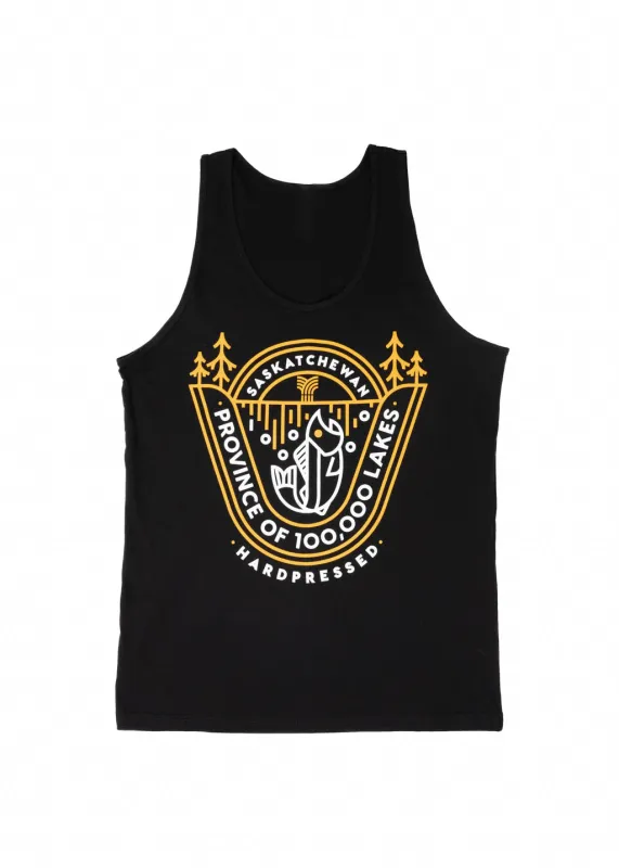 XS | 100K Lakes Tank | Black | Unisex made by Hardpressed Print Studio