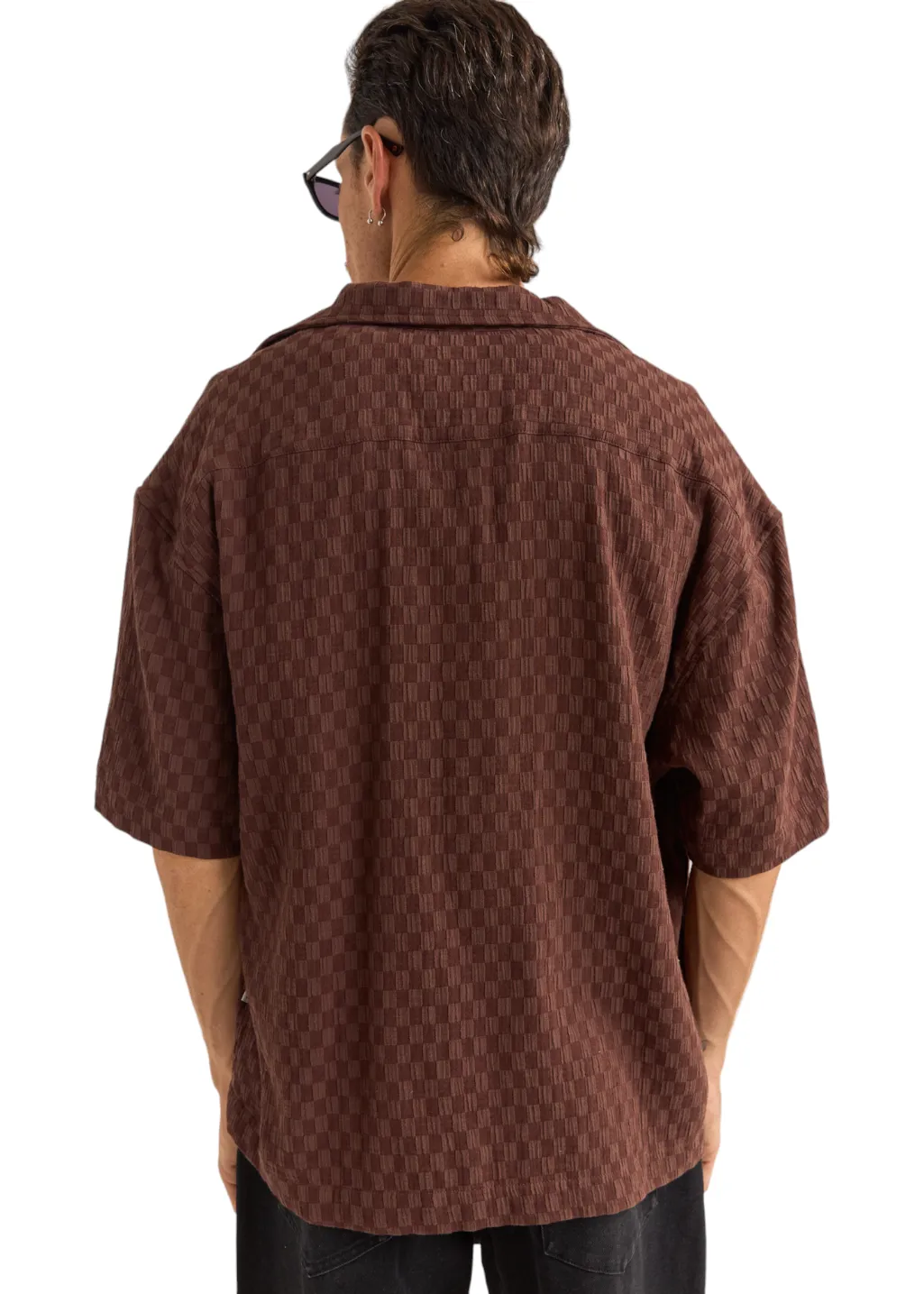 Rhythm - Relaxed Texture S/S Shirt - Chocolate sold by Hardpressed Print Studio product image thumbnail 4