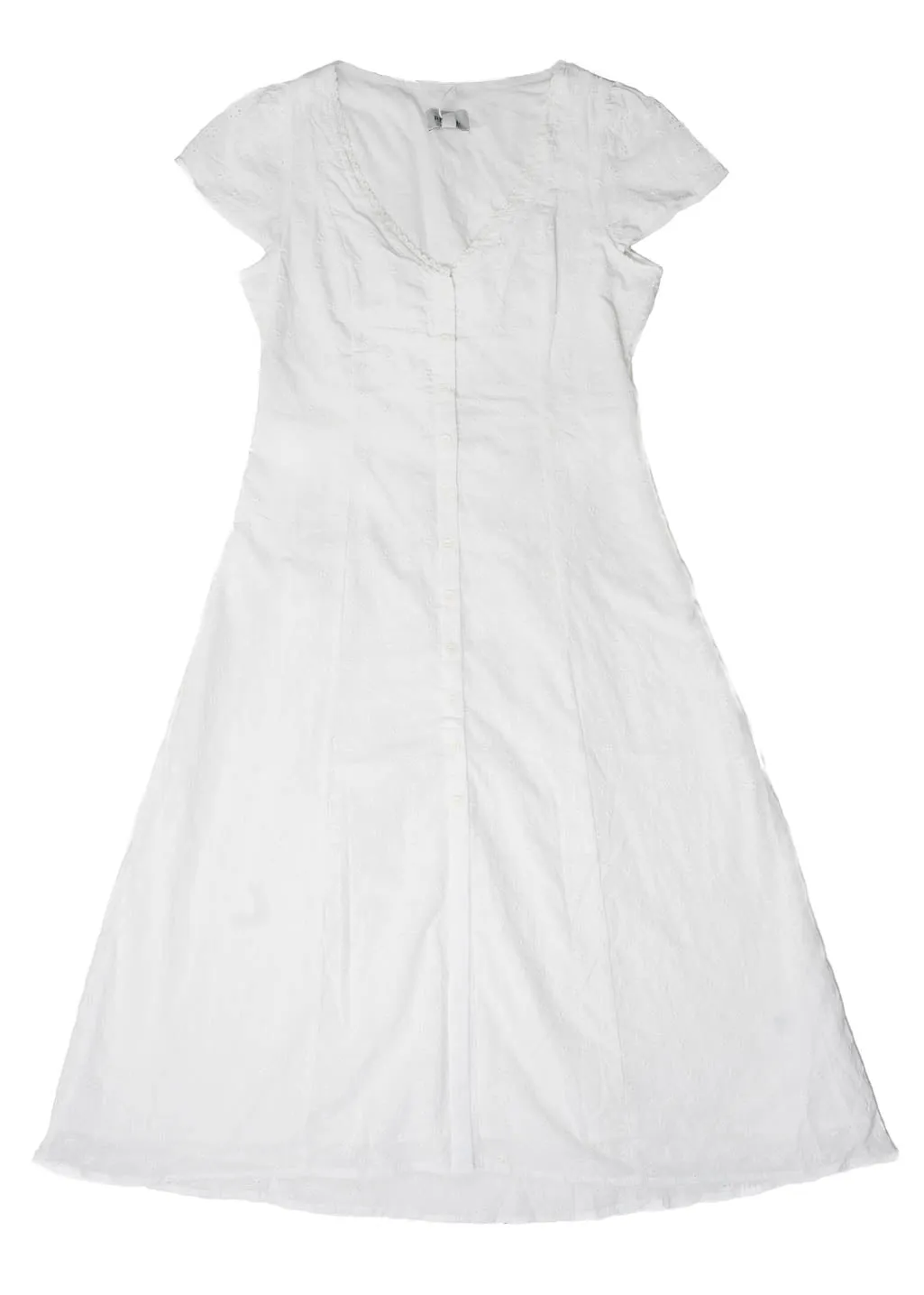 Rhythm - Tallulah Cap Sleeve Midi Dress - White sold by Hardpressed Print Studio