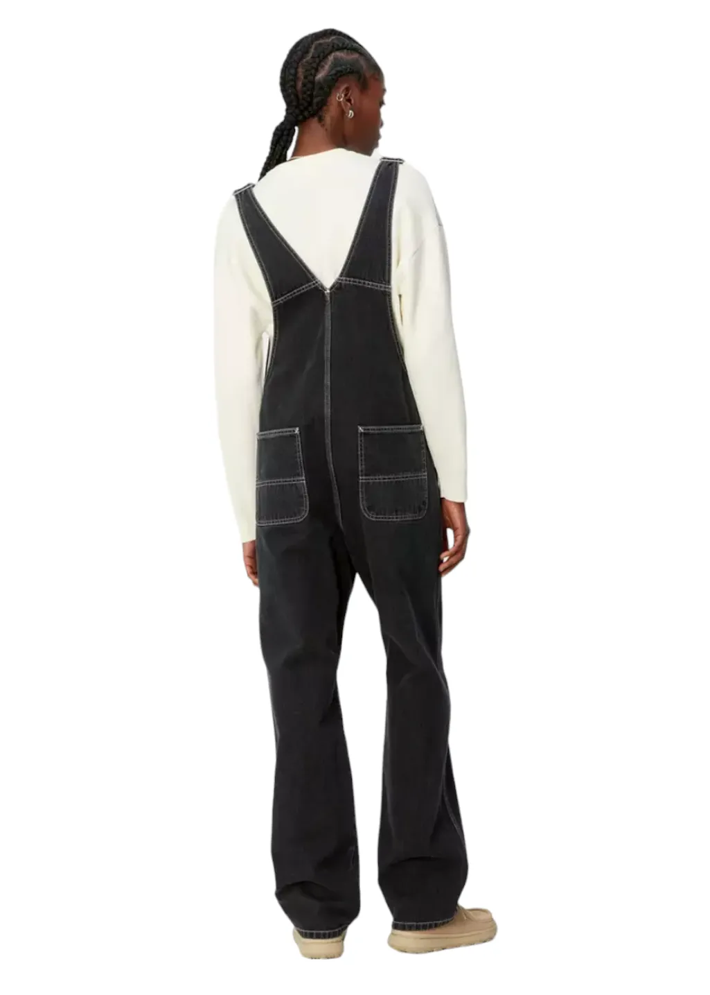 Carhartt WIP - W' Bib Overall Straight - Black Stone Washed sold by Hardpressed Print Studio product image thumbnail 3
