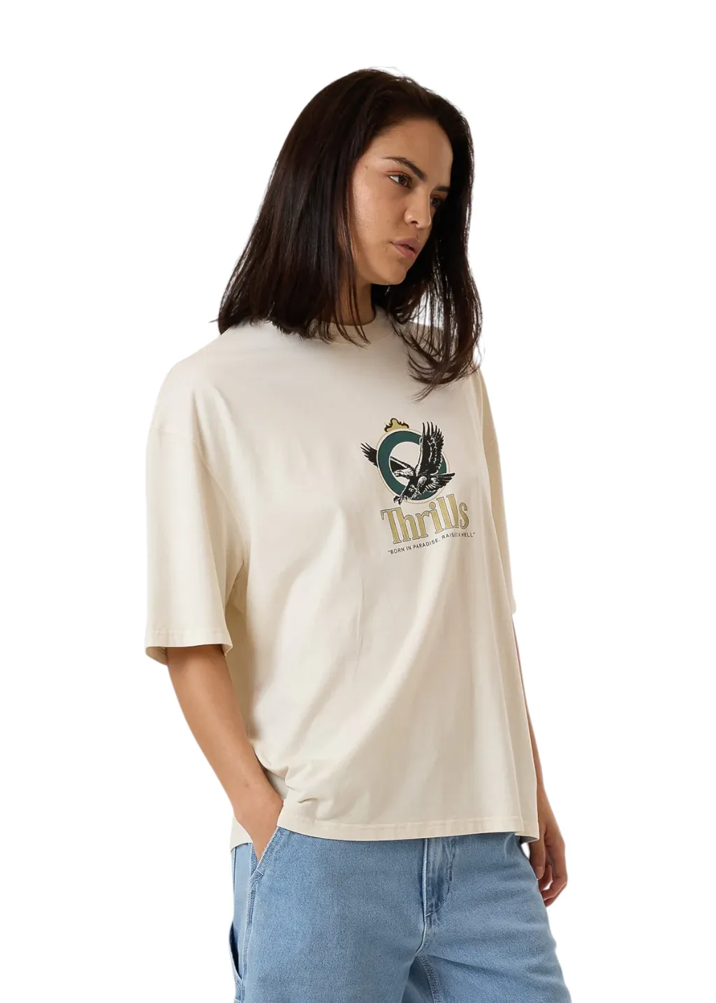 THRILLS - Royalty Oversized Tee - Heritage White sold by Hardpressed Print Studio product image thumbnail 4