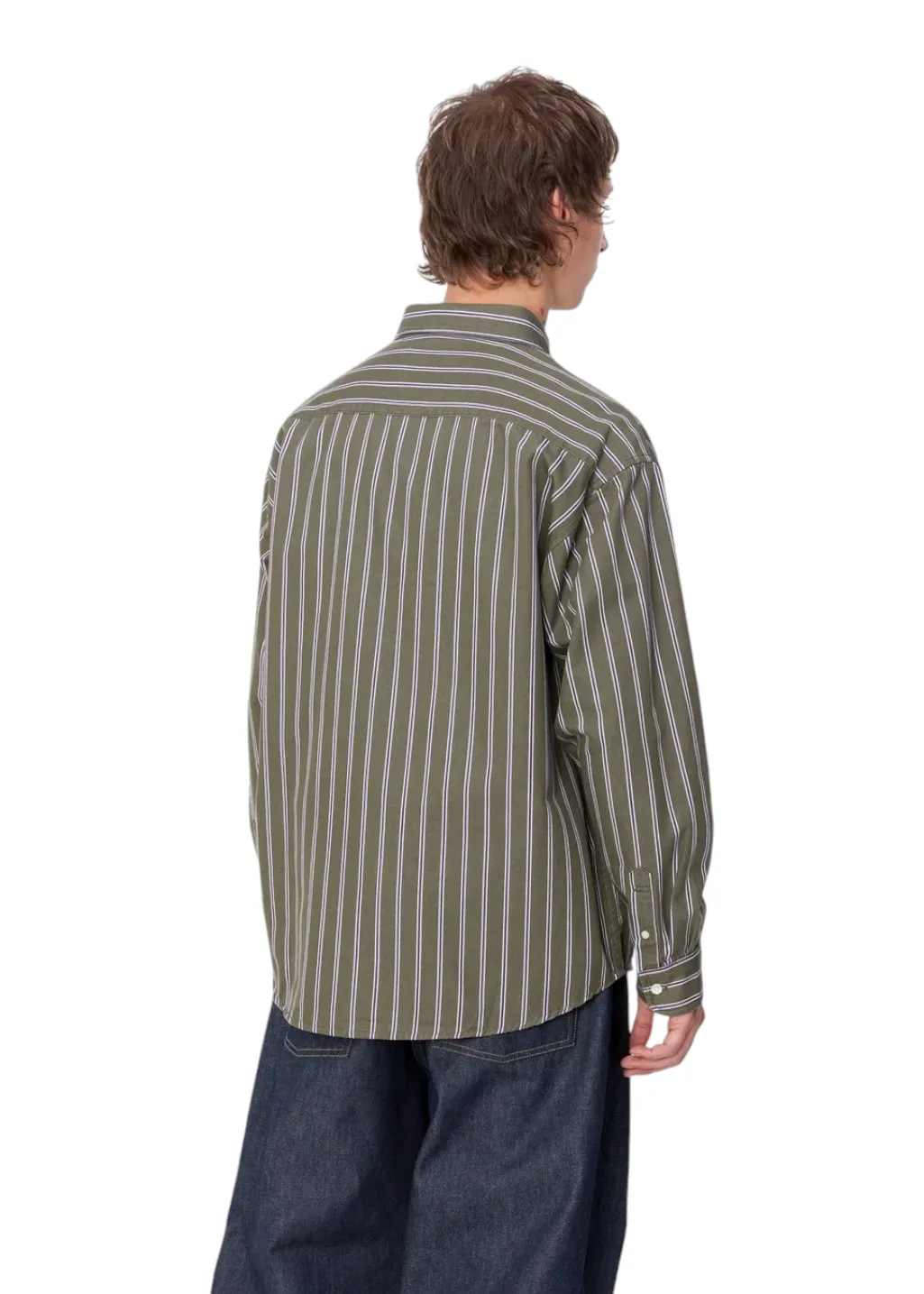 Carhartt WIP - L/S Signature Shirt - Office Green/Aura sold by Hardpressed Print Studio product image thumbnail 3