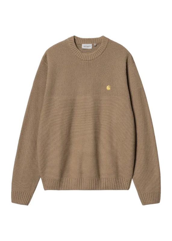 Carhartt WIP - Chane Sweater - Leather/Gold made by Carhartt WIP