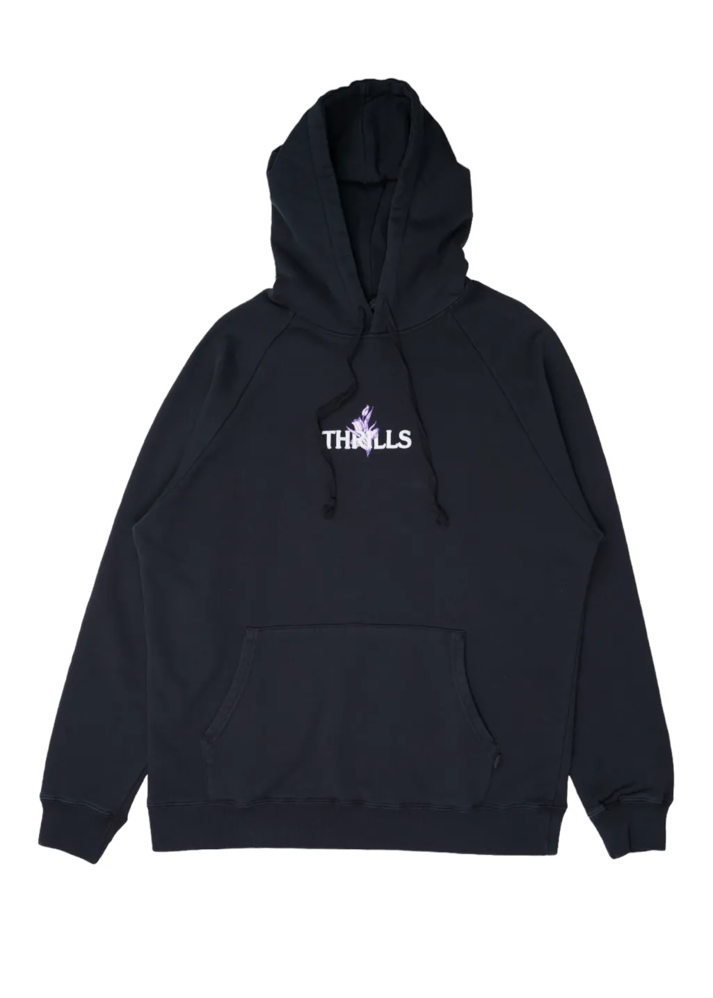 THRILLS - In Bloom Raglan Pull On Hood - Twilight Black sold by Hardpressed Print Studio