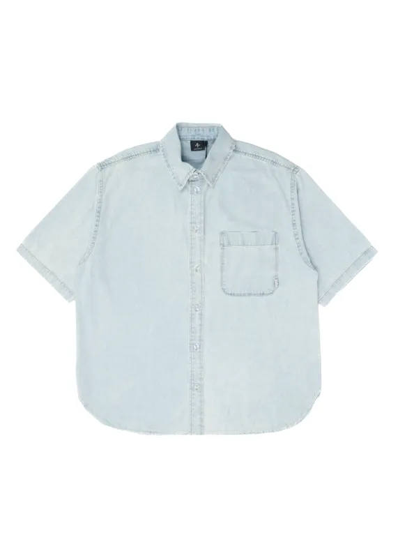 THRILLS - Darian Denim Shirt - Dirty Fade made by Thrills