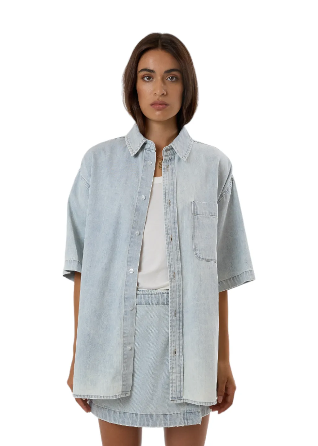 THRILLS - Darian Denim Shirt - Dirty Fade sold by Hardpressed Print Studio product image thumbnail 3