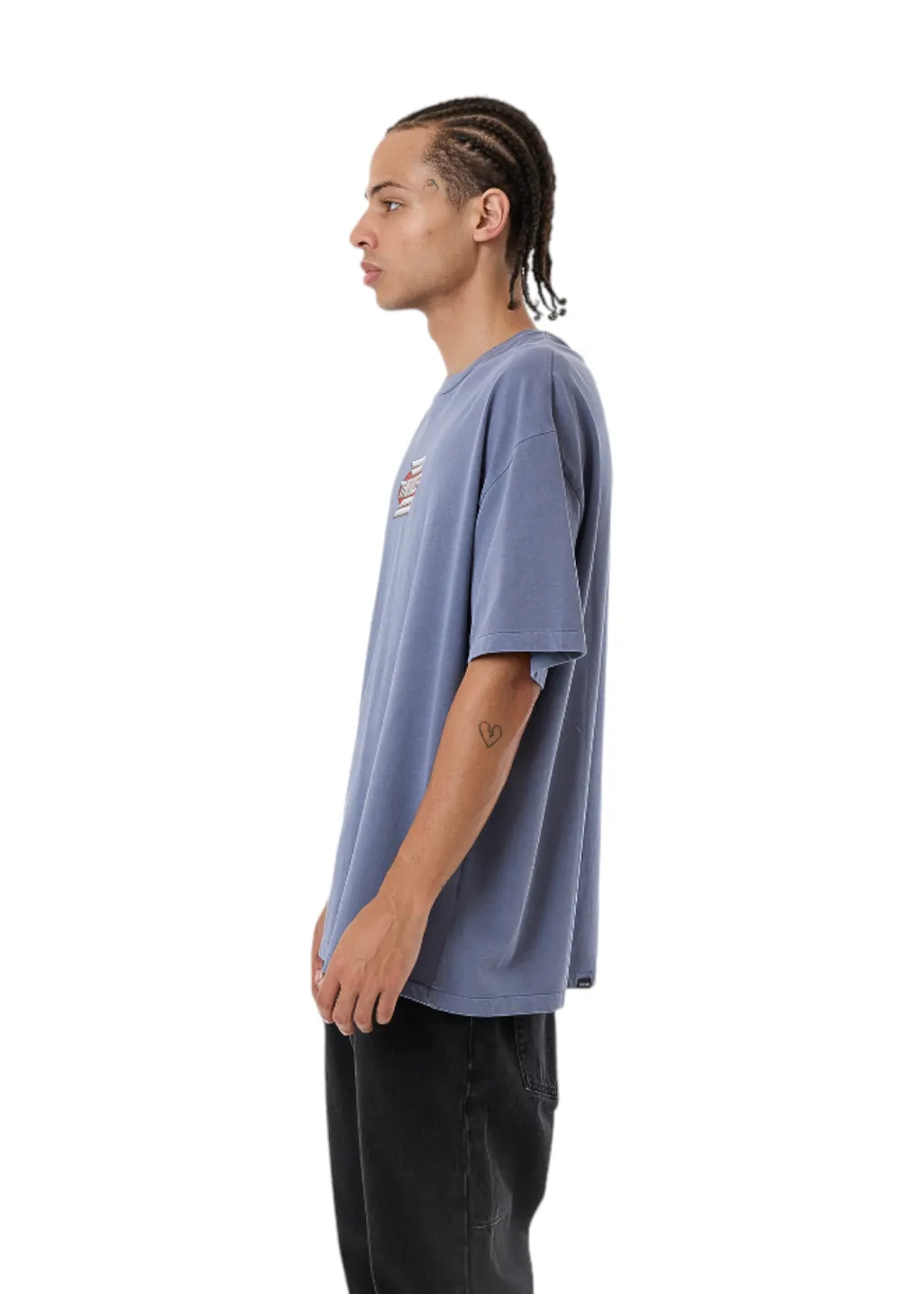 THRILLS - Chrome Steadfast Merch Fit Tee - Folkstone Grey sold by Hardpressed Print Studio product image thumbnail 3