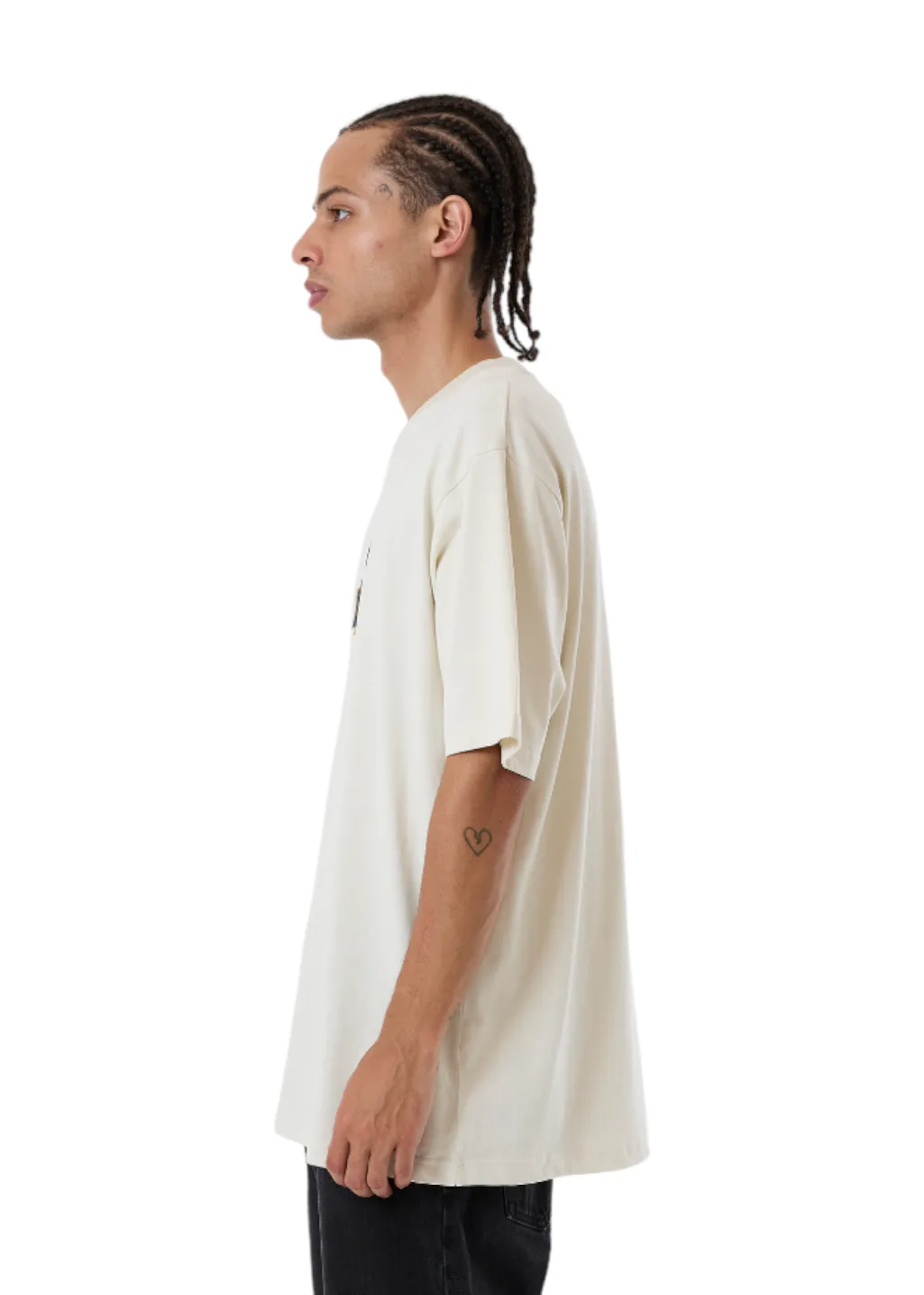 THRILLS - Above It All Oversized Tee - Light Grey sold by Hardpressed Print Studio product image thumbnail 4