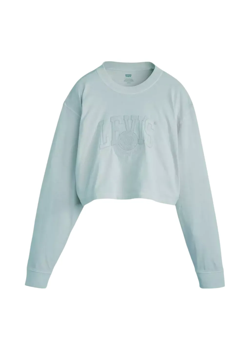 Levi's - GR Crop LS Football Tee - Applique Varsity Logo Gd Arona sold by Hardpressed Print Studio