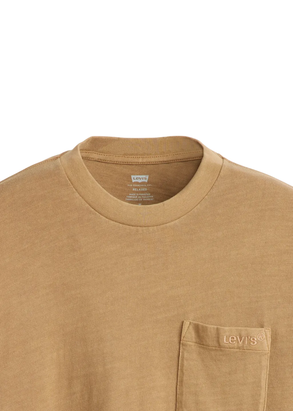 Levi's - LS Authentic Pocket Tee - Garment Dye Ermine sold by Hardpressed Print Studio product image thumbnail 2